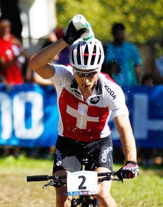 RADSPORT - UCI Weltmeisterschaften SAALFELDEN,AUSTRIA,08.SEP.12 - DIVERS, RADSPORT, MOUNTAINBIKE - UCI Weltmeisterschaften, Cross-country, Herren, Elite. Bild zeigt Nino Schurter (SUI). 