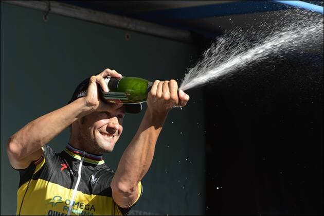 Podium : Tom Boonen (BEL) - Omega pharma Quickstep CYCLISME : Paris Bruxelles - 08 09 2012 PhotoNews Panoramic 