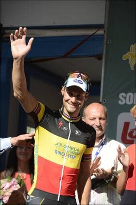 Podium : Tom Boonen (BEL) - Omega pharma Quickstep CYCLISME : Paris Bruxelles - 08 09 2012 PhotoNews Panoramic 