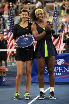 US OPEN 2012 NEW YORK 09.09.2012 US OPEN TENNIS TOURNAMENT WOMEN S SINGLES FINAL - ON PHOTO SERENA WILLIAMS AND VICTORIA AZARENKA  IMG_6920