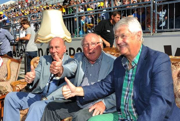 Horst Eckel, Uwe Seeler, Max Lorenz Beim 8. Tag der Legenden am Hamburger Millerntor fuer Reinhold Beckmanns Jugendinitiative NESTWERK Hamburg 9. September 2012