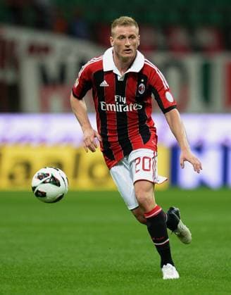 FUSSBALL INTERNATIONAL SERIE A SAISON 2012 2013 AC Mailand - Atalanta 15.09.2012 Ignazio Abate (AC Mailand) 