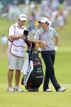 September 21, 2012: Rory McIlroy and his caddy JP Fitzgerald in the second round of the FedEx Cup - The Tour Championship at East Lake Golf Club in Atlanta, Georgia. GOLF: SEP 21 PGA Golf Herren - TOUR Championship by Coca-Cola Icon488120921243 EDITORIAL USE ONLY