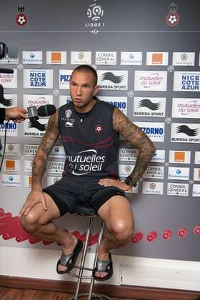 Didier Digard (capitaine) FOOTBALL : Point presse de Didier Digard OGC Nice - 24 09 2012 xPatriceMasantex 