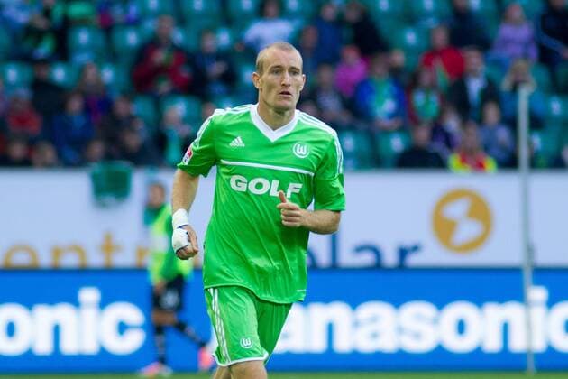 Thomas Kahlenberg (VfL Wolfsburg) - 1. Fußball Bundesliga Punktspiel Saison 2012-13 VFL Wolfsburg vs. SpVgg Greuther Fürth in der Volkswagen Arena in Wolfsburg - Einzelbild,Aktion,22.09.2012,Deutschland,Fußball,Mann,Männer