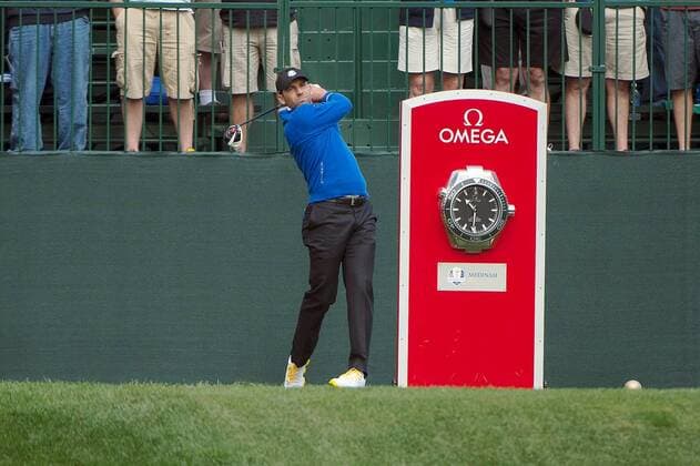 26 September 2012: Sergio Garcia hitting off the first tee box during a practice round of golf for the 2012 Ryder Cup at Medinah Country Club, Medinah, Il GOLF: SEP 26 PGA Golf Herren - Ryder Cup - Practice Round Icon484092620122432 EDITORIAL USE ONLY