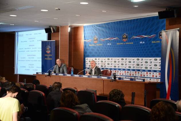 Didier DESCHAMPS (fra) - Pressekonferenz - Fussball - PK Frankreich - 04 10 2012 AnthonyBIBARD FEP Panoramic 