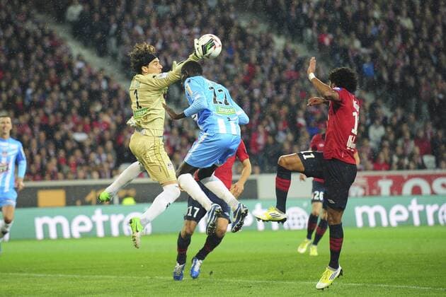 Memo Ochoa (ajaccio) FOOTBALL : Lille Losc vs Ajaccio - L1 - 06 10 2012 JBAutissier Panoramic 