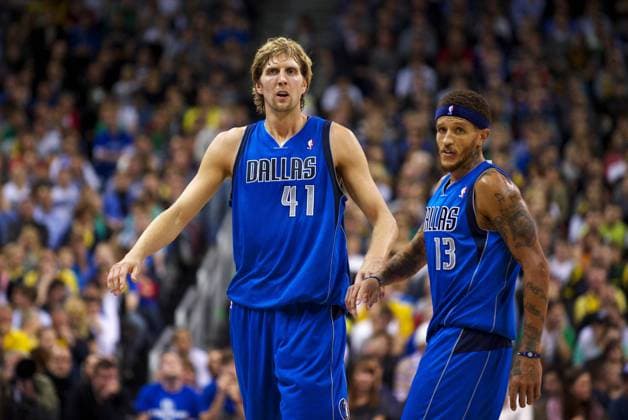 Basketball Berlin 06.10.2012 NBA Europe Live Tour Alba Berlin - Dallas Mavericks Dirk Nowitzki (Dallas Mavericks, No.41) Delonte West (Dallas Mavericks, No.13)