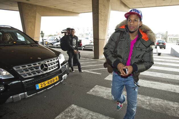 Jeremain Lens Arrival Dutch team Arrival Dutch team players 2012 2013 xVIxVI-Imagesx xLaurensxLindhoutxIVx 1185440