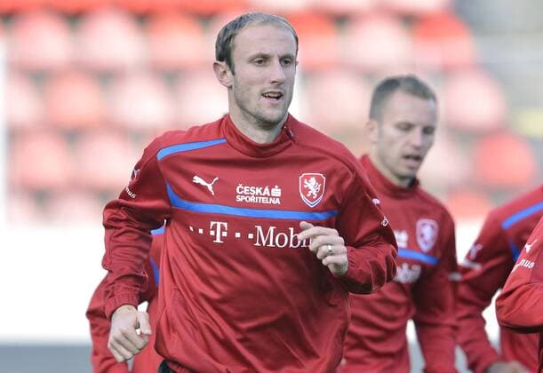Training of the Czech national soccer team ahead of the World Cup qualification matches against Malta and Bulgaria in Prague, Czech Republic on October 8, 2012. Roman Hubnik. (CTKxPhoto MichalxDolezal) CTKPhotoP201210080721701  dol 06