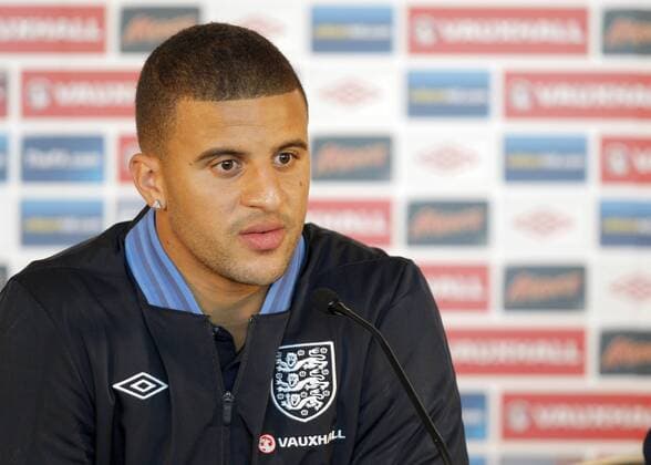 The official opening of St Georges Park, Burton Upon Trent. Kyle Walker at the press conference. Picture Malcolm Couzens Sportimage EDITORIAL USE ONLY. No use with unauthorised audio, video, data, fixture lists, club league logos or live services. Online in-match use limited to 120 images, no video emulation. No use in betting, games or single club league player publications.