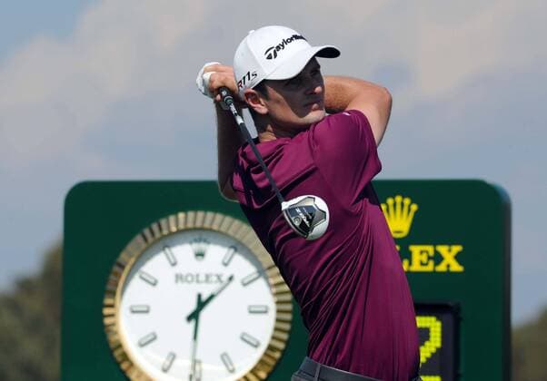 Justin Rose of England tees off in his match during semi final of the Turkish Airlines World Golf Final at Antalya Golf Club on October 11, 2012 in Antalya, Turkey. (Xinhua Ma Yan) TURKEY-ANTALYA-WORLD GOLF FINAL 