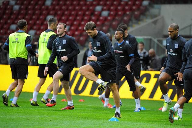 15.10.2012, WARSZAWA, PILKA NOZNA, FOOTBALL, WORLD CUP 2014 QUALIFYING, ENGLAND NATIONAL TEAM TRAINING, STEVEN GERRARD  20121015PF_RO015