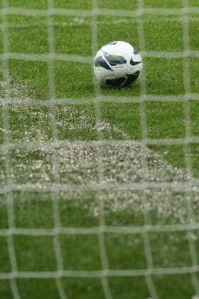16.10.2012, Warsaw, Poland. World Cup qualification match. Poland versus England. The match pitch before the game is waterlogged and causes concern for England Manager Roy Hodgson. xTOMASZxJASTRZEBOWSKIx  ActionPlus11338496
