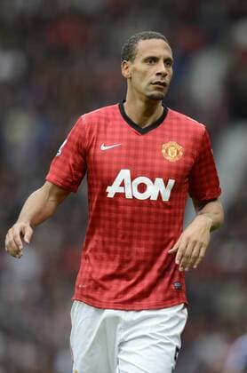 Rio Ferdinand of Manchester United - Barclays Premier League - Manchester United (ManU) vs Stoke City - Old Trafford Stadium - Manchester - 20 10 12 - EDITORIAL USE ONLY. No use with unauthorised audio, video, data, fixture lists, club league logos or live services. Online in-match use limited to 120 images, no video emulation. No use in betting, games or single club league player publications.