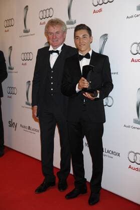 Sepp Maier und Dominic Foos 6. Audi Generation Award 2012 Preis, Verleihung, Ehrung, Auszeichnung Hotel Bayerischer Hof München 2012 20. Oktober 2012