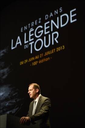 Christian Prudhomme ( Tourdirektor ) - Festival und Kongresspalast - Paris Präsentation der 100. Tour de France 2013 - Paris - 24 10 2012 xPhotonewsxPanoramicx 
