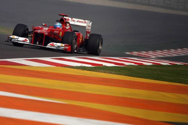 26.10.2012- Free Practice 1, Fernando Alonso (ESP) Scuderia Ferrari F2012 Indian Grand Prix, Noida - October 2012 