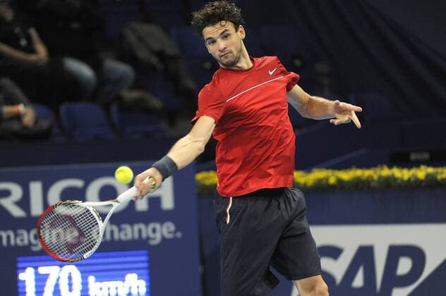 26.10.2012 Basel, Switzerland. Grigor Dimitrov of Bulgaria in action during the Swiss Indoors ATP Tennis Herren World Tour 500 xDavidxEmmx  ActionPlus11341497