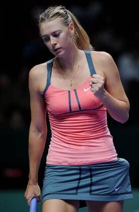 Maria Sharapova of Russia on the fourth day of the singles of WTA Tennis Damen Championships 2012 in Istanbul of Turkey on Oct. 26, 2012. TURKEY-ISTANBUL-WTA CHAMPIONSHIPS 