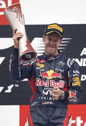 Motorsports: FIA Formula One World Championship 2012, Grand Prix of India, 1 Sebastian Vettel (GER, Red Bull Racing), xHOCHxZWEIx