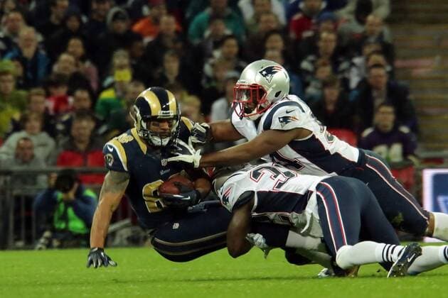 TE Lance Kendricks (Rams) wird gestoppt