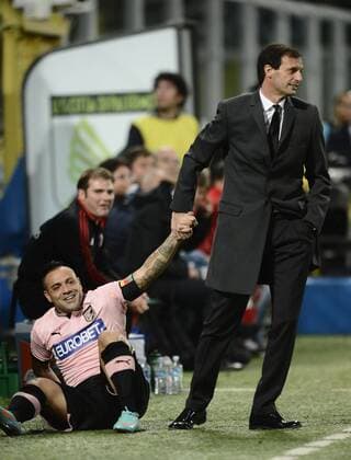 Palermo 30 10 2012 - Serie A -- US Palermo - AC Milan -- Massimiliano Allegri, Fabrizio Miccoli 