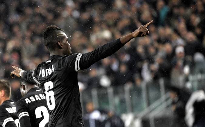 Paul Pogba , Goal Celebration Juventus - Turin 31 10 2012 Seria A 2012 2013 -- Juventus Turin - Bologna FC --