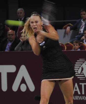 SOFIA, Nov. 4, 2012 - Caroline Wozniacki of Denmark competes during the final match at the WTA Tennis Damen Tournament of the Champions in Sofia, Bulgaria, Nov. 4, 2012. (Xinhua Chen Hang) (jyc) BULGARIA-SOFIA-TENNIS-WTA TOURNAMENT OF CHAMPIONS 