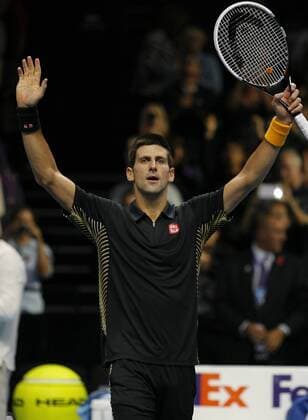 07.11.2012 London, England. Novak Djokovic (SRB) during the Barclays ATP Tennis Herren World Tour Finals from the 02 Arena. xHongboxChenx  ActionPlus11344966
