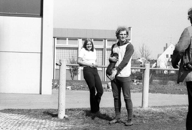 Uli Hoeneß mit seiner Frau Susi und Dackel Waldi - Training FC Bayern München