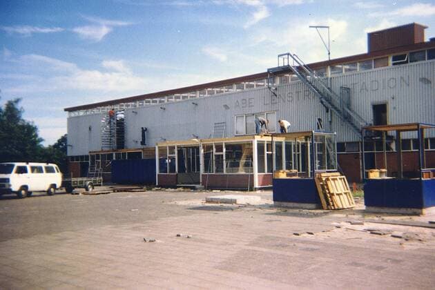 The old Abe Lenstra Stadium of SC Heerenveen is being demolished in 1994 in Heerenveen, The Netherlands xVIxxIVx 1243657