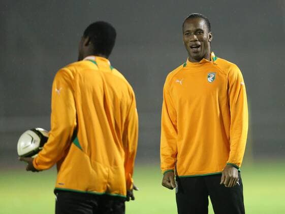 FUSSBALL - AUT vs CIV, Testspiel, Vorberichte, Training TRAUN,AUSTRIA,12.NOV.12 - FUSSBALL - ÖFB Länderspiel, Österreich vs Elfenbeinküste, Freundschaftsspiel, Vorberichte, Training Nationalteam CIV. Bild zeigt Didier Drogba (CIV). 