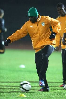 FUSSBALL - AUT vs CIV, Testspiel, Vorberichte, Training TRAUN,AUSTRIA,12.NOV.12 - FUSSBALL - ÖFB Länderspiel, Österreich vs Elfenbeinküste, Freundschaftsspiel, Vorberichte, Training Nationalteam CIV. Bild zeigt Kolo Toure (CIV). 