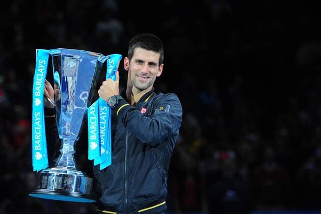 Novak Djokovic (SRB) -- ATP Masters in London - Tennis Herren - 12 11 2012 COUVERCELLE TENNISMAG PANORAMIC 