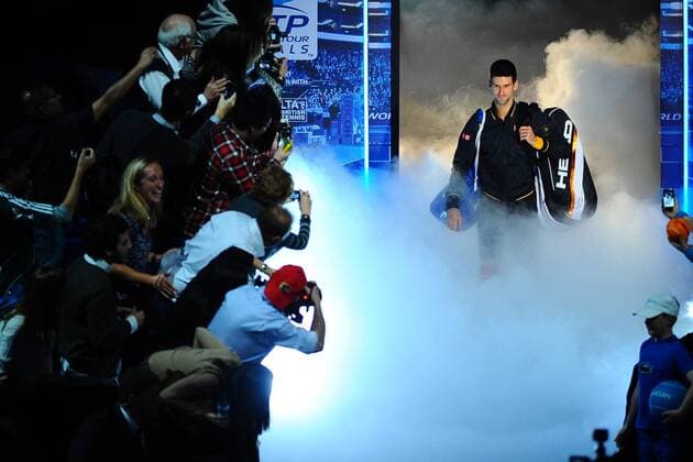 Novak Djokovic (SRB) -- ATP Masters in London - Tennis Herren - 12 11 2012 COUVERCELLE TENNISMAG PANORAMIC 
