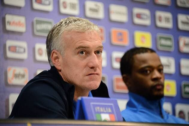 Didier DESCHAMPS (fra) - Patrice EVRA (fra) FOOTBALL : conference de presse et entrainement France vs Italie - 13 11 2012 AnthonyBIBARD FEP Panoramic 