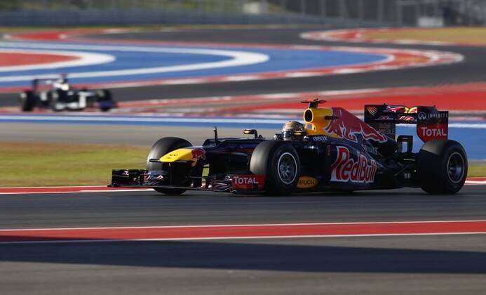 Motorsports: FIA Formula One World Championship 2012, Grand Prix of United States, 1 Sebastian Vettel (GER, Red Bull Racing), xHOCHxZWEIx