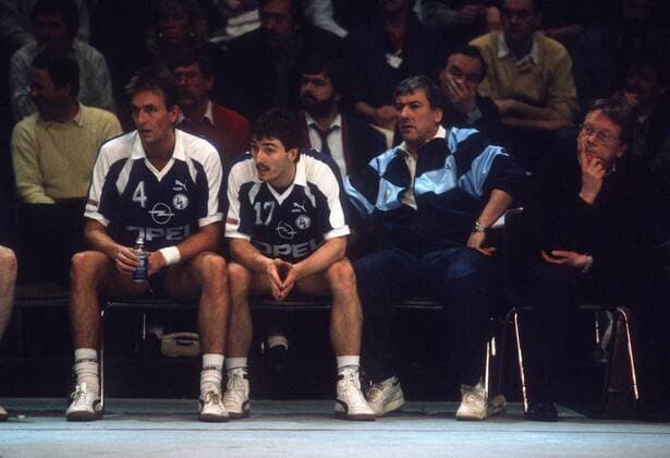 Martin Schwalb (li.), Michael Klemm (Mitte) und Bundestrainer Petre Ivanescu (alle BR Deutschland)