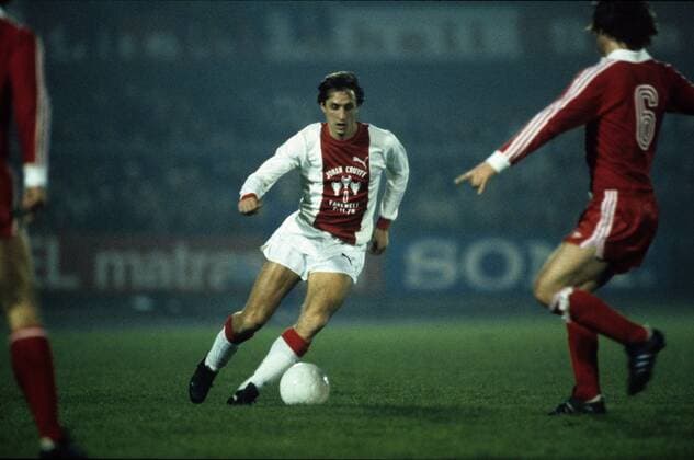 Johan Cruyff during his farewell match between Ajax Amsterdam and FC Bayern München at November 7, 1978 at Amsterdam, Netherlands. xVIxxIVx 1257575