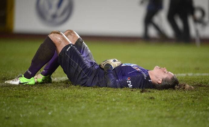 Alyssa Naeher (PoT), Frust, VfL Wolfsburg - 1.FFC Turbine Potsdam, Fußball, Frauen, Bundesliga, Saison 2012 2013, Potsdam, 23.11.2012,