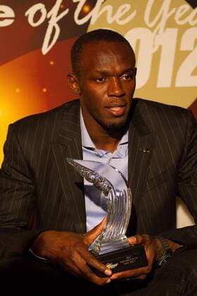 24 11 2012, Athletes of the year award, Barcelona, IAAF, IAAF Centenary, IAAF Centenary Athletes Awards Ceremony, Usain Bolt, Usain Bolt Male 2012 World Masters Athlete of the year 