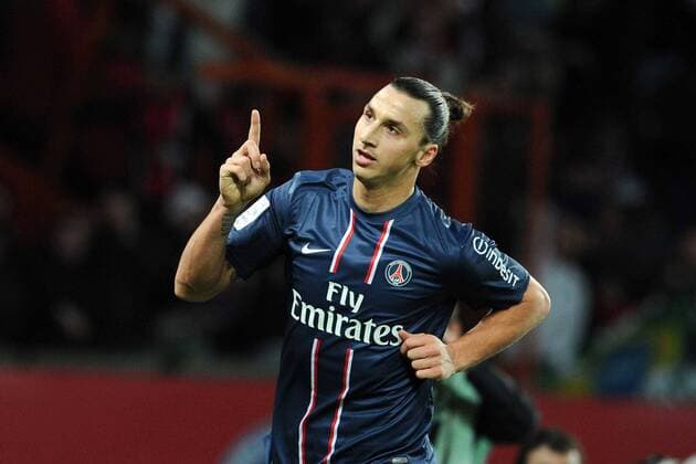 joie de Zlatan Ibrahimovic (PSG) FOOTBALL : PSG vs Troyes - Ligue 1- 24 11 2012 N.LeGouic FEP Panoramic 