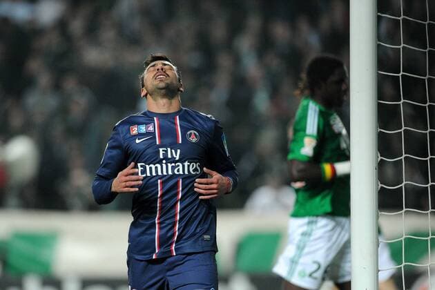 Ezequiel Lavezzi (PSG) FOOTBALL : Saint Etienne vs PSG - Coupe de la Ligue - 27 11 2012 N.LeGouic FEP Panoramic 