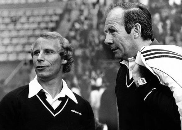 DFB Trainer Berti Vogts und DFB Jugendtrainer Dietrich Weise (beide BR Deutschland)