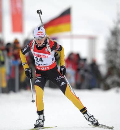 BIATHLON - IBU WC Hochfilzen HOCHFILZEN,AUSTRIA,07.DEZ.12 - BIATHLON - IBU Weltcup, 7,5km Sprint der Damen. Bild zeigt Miriam Goessner (GER). 