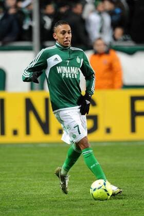 Pierre Emerick Aubameyang ( Saint Etienne ) FOOTBALL : Saint Etienne vs Lyon - Ligue 1 - 09 12 2012 N.LeGouic FEP Panoramic 
