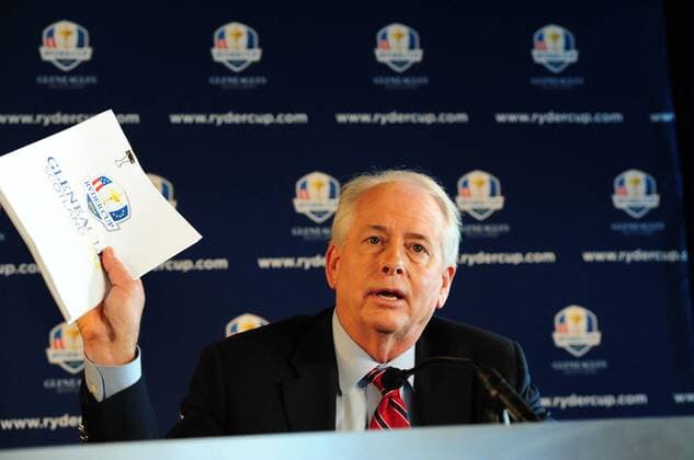 Dec. 13, 2012 - Manhattan, New York, U.S. - PGA Golf Herren of America TED BISHOP speaks as Tom Watson is named U.S. 2014 Ryder Cup Captain at a press conference at the Empire State Building, Thursday, December 13, 2012. Tom Watson Named Ryder Cup Captain - ZUMAb09