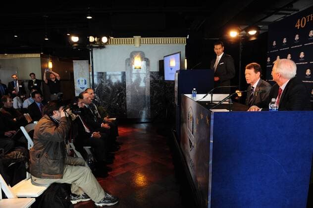 Dec. 13, 2012 - Manhattan, New York, U.S. - TOM WATSON is named U.S. 2014 Ryder Cup Captain at a press conference at the Empire State Building, Thursday, December 13, 2012. Tom Watson Named Ryder Cup Captain - ZUMAb09
